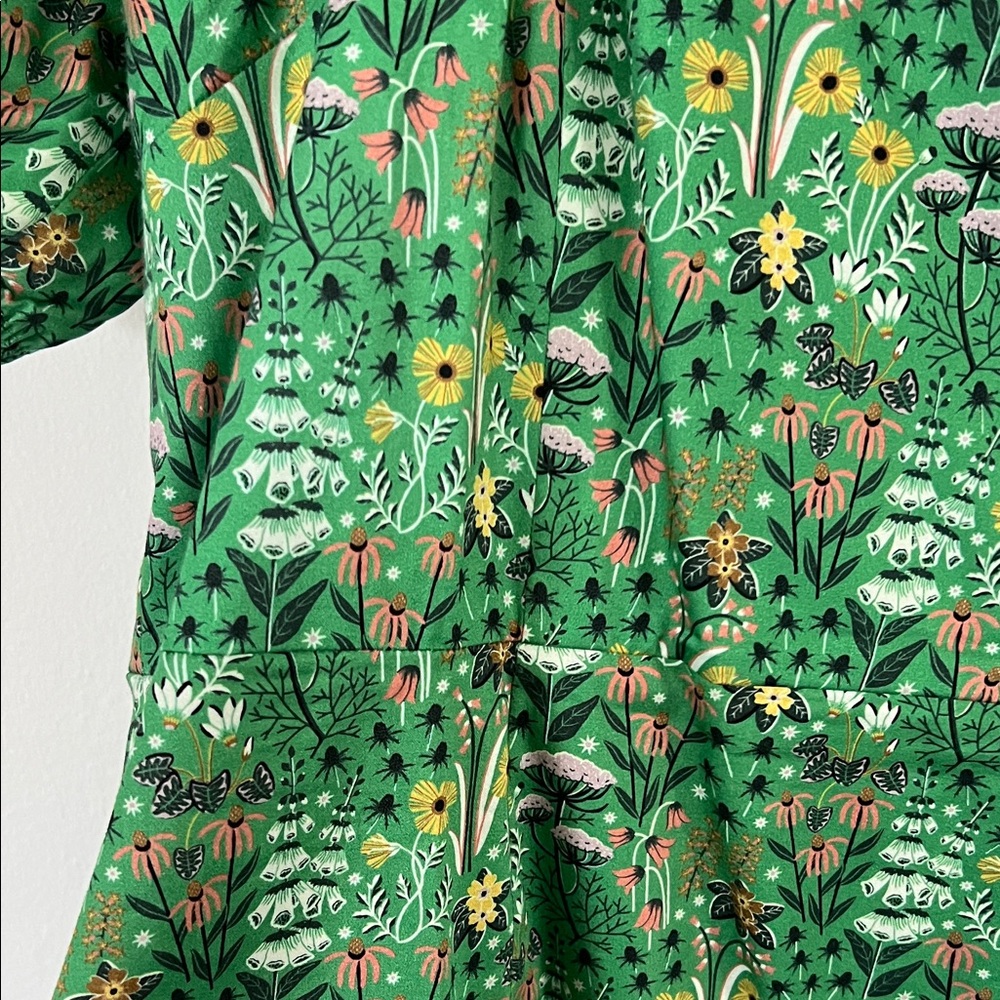 Boden Green Floral Mini Dress - Picture 4 of 7